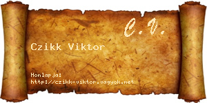 Czikk Viktor névjegykártya